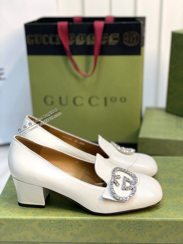 gucci頂級版本女士單鞋 古馳2022春季最新款羊油小皺羊皮平底皮鞋 dx2808